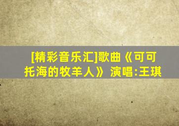 [精彩音乐汇]歌曲《可可托海的牧羊人》 演唱:王琪